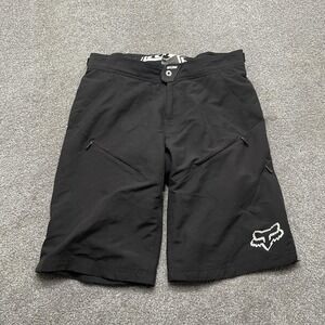 Fox Racing Bike Shorts Mens 36 Black Padded Mountain Biking MTB Liner Polyester